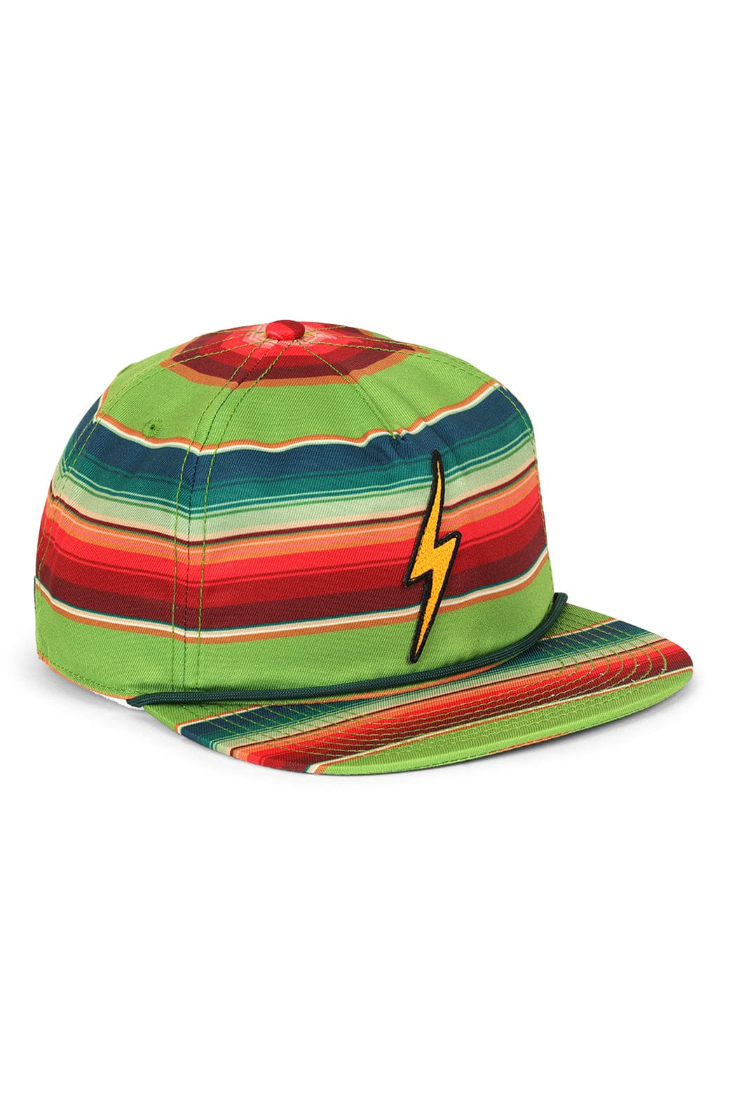 Retro VINTAGE BOLT TWILL LOW-RISE TULUM TRUCKER HAT - JUNGLE GREEN