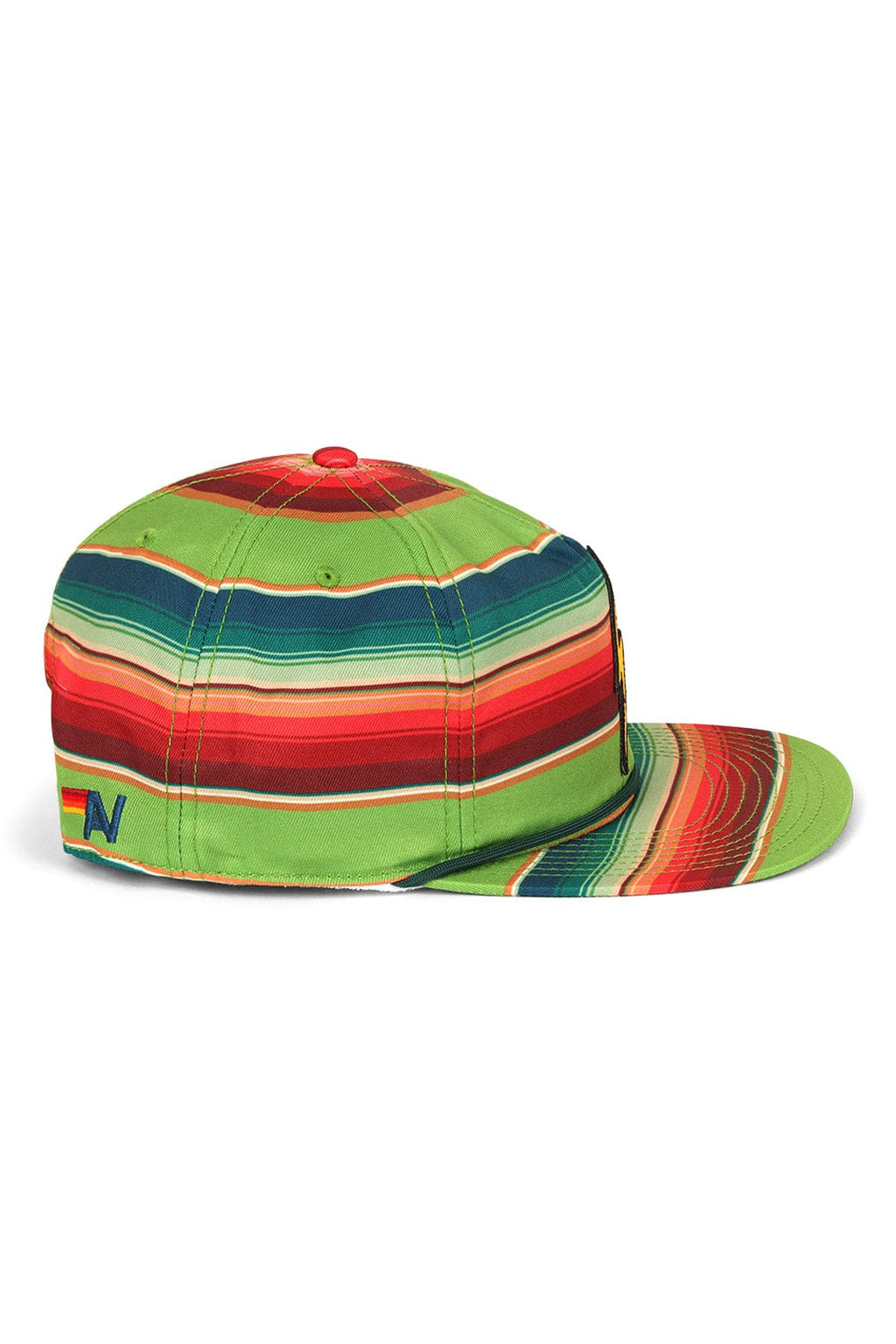 Retro VINTAGE BOLT TWILL LOW-RISE TULUM TRUCKER HAT - JUNGLE GREEN
