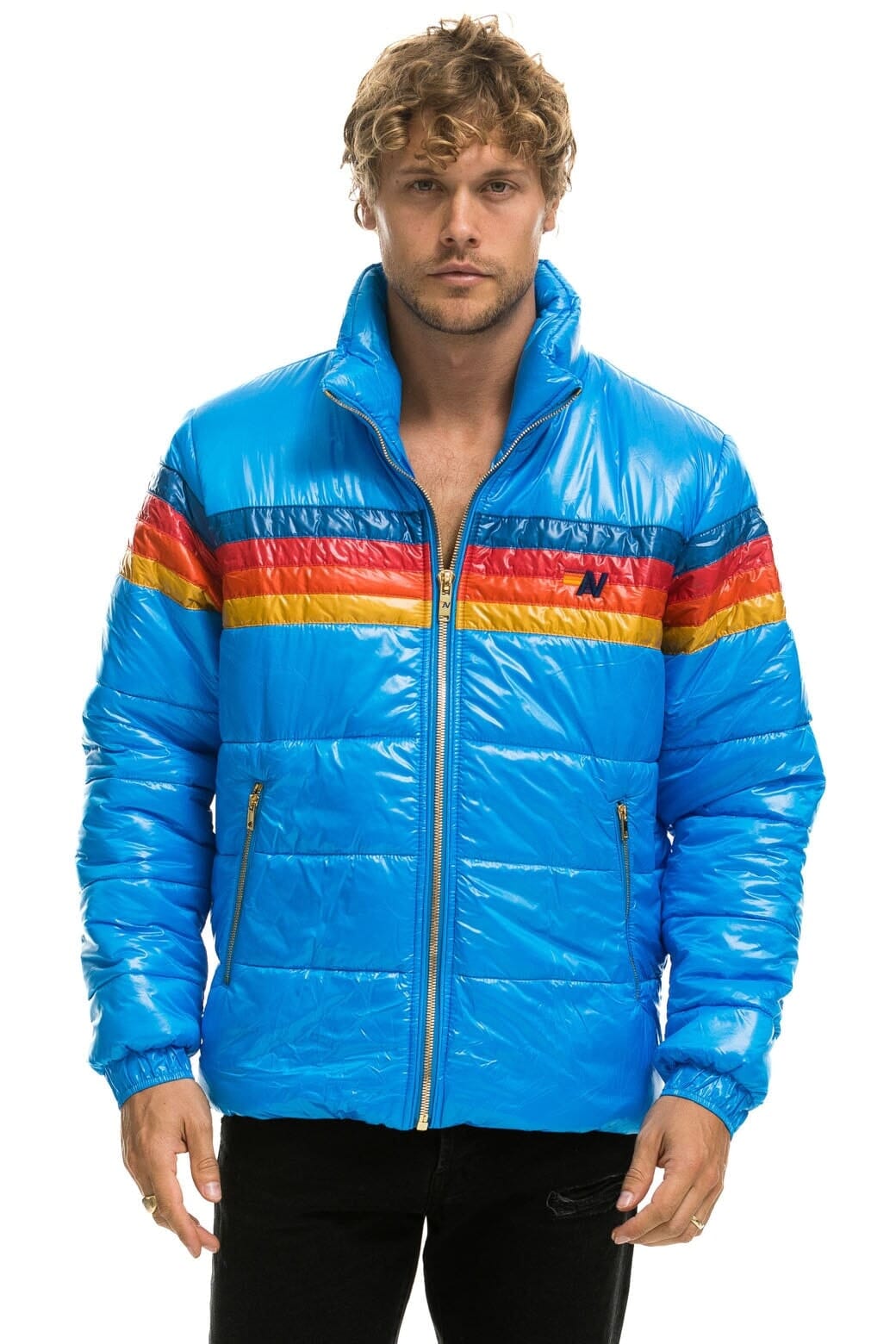 Classic 4 STRIPE LUXE TRAVELER JACKET - GLOSSY BLUE