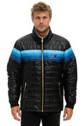Classic 4 STRIPE JACKET - GLOSSY BLACK BLUE