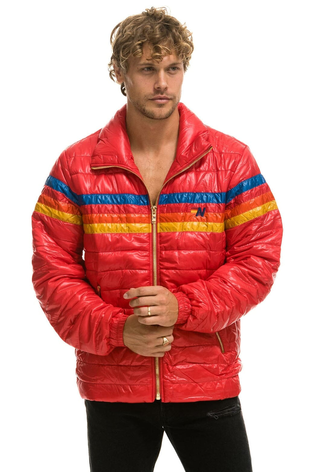 Classic 4 STRIPE TRAVELER JACKET - GLOSSY CHERRY