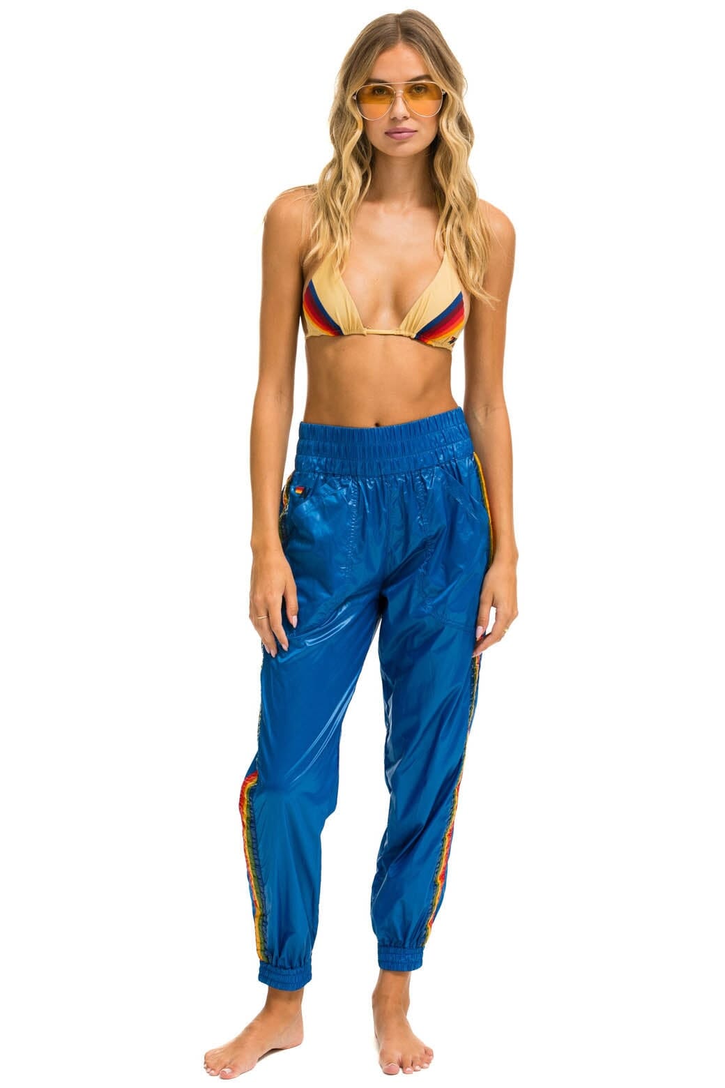 Classic 5 STRIPE HI RISE WIND PANT - SNORKEL BLUE