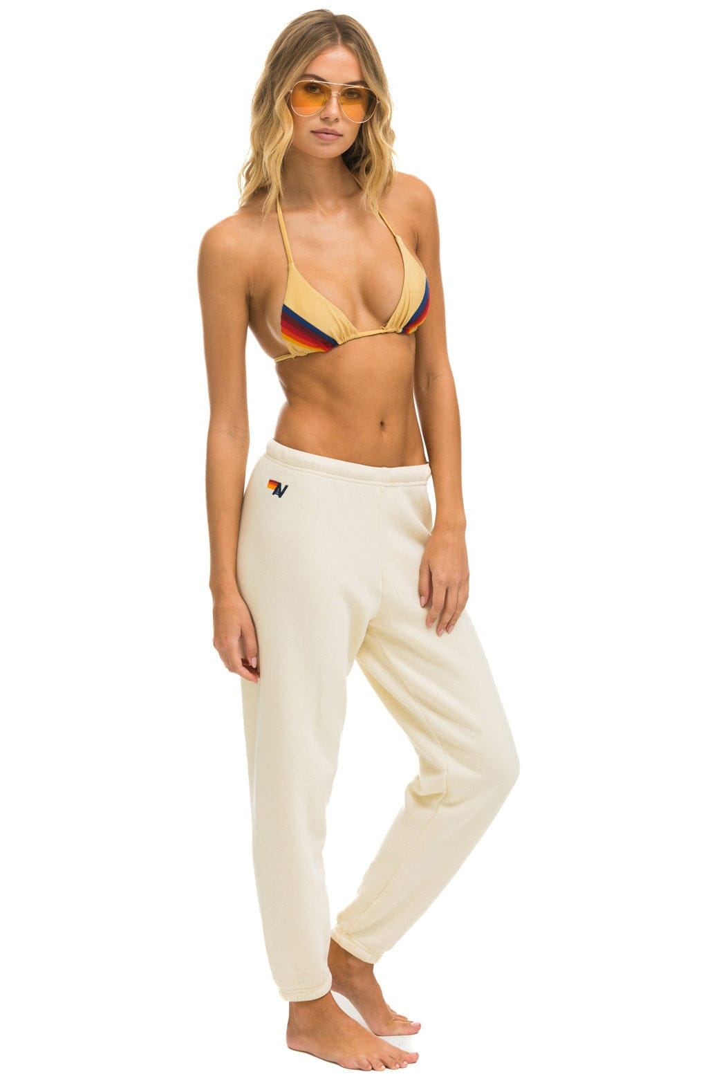 Classic 5 STRIPE SWEATPANTS - VINTAGE WHITE TAN