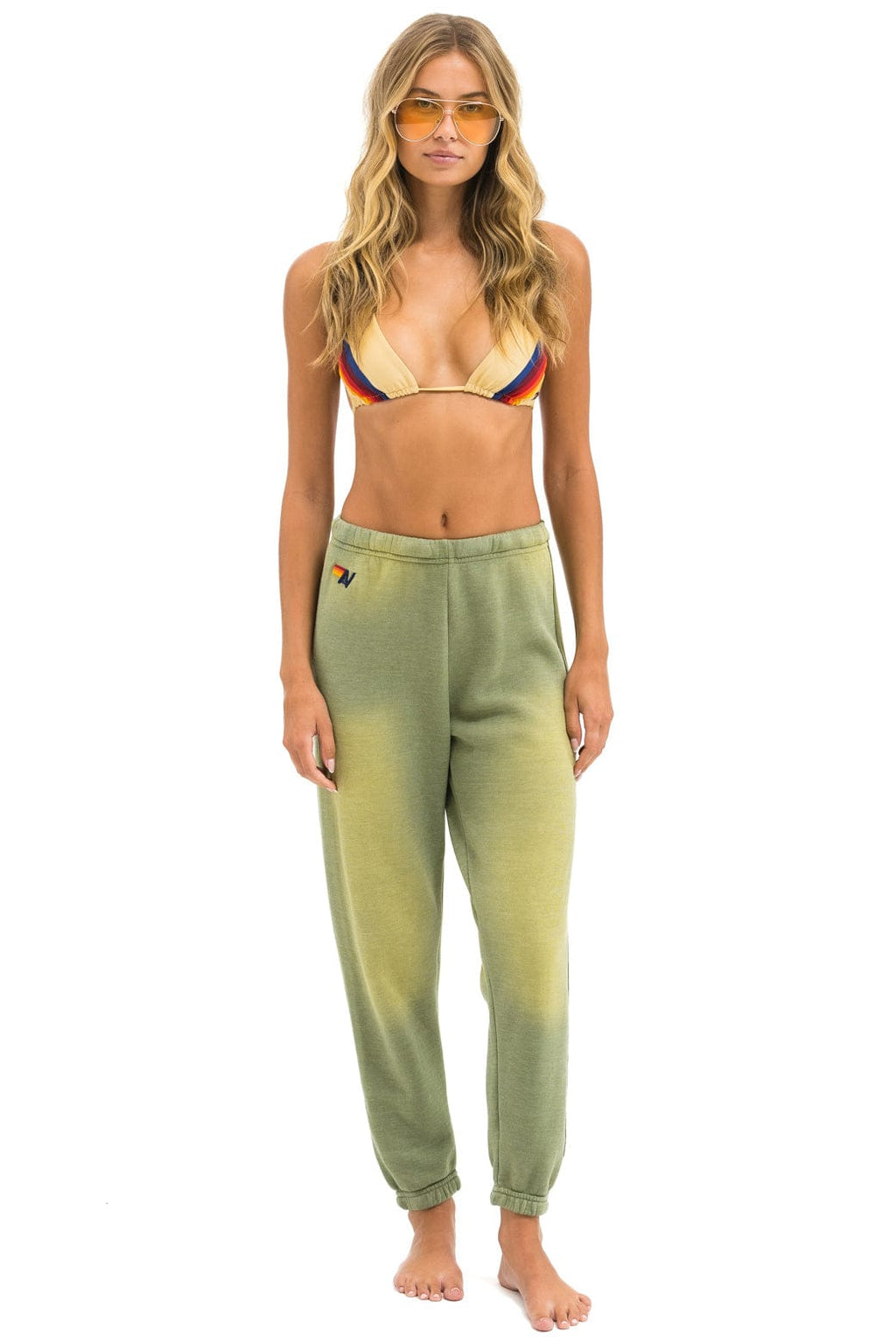 Classic 5 STRIPE SWEATPANTS - FADED ARMY
