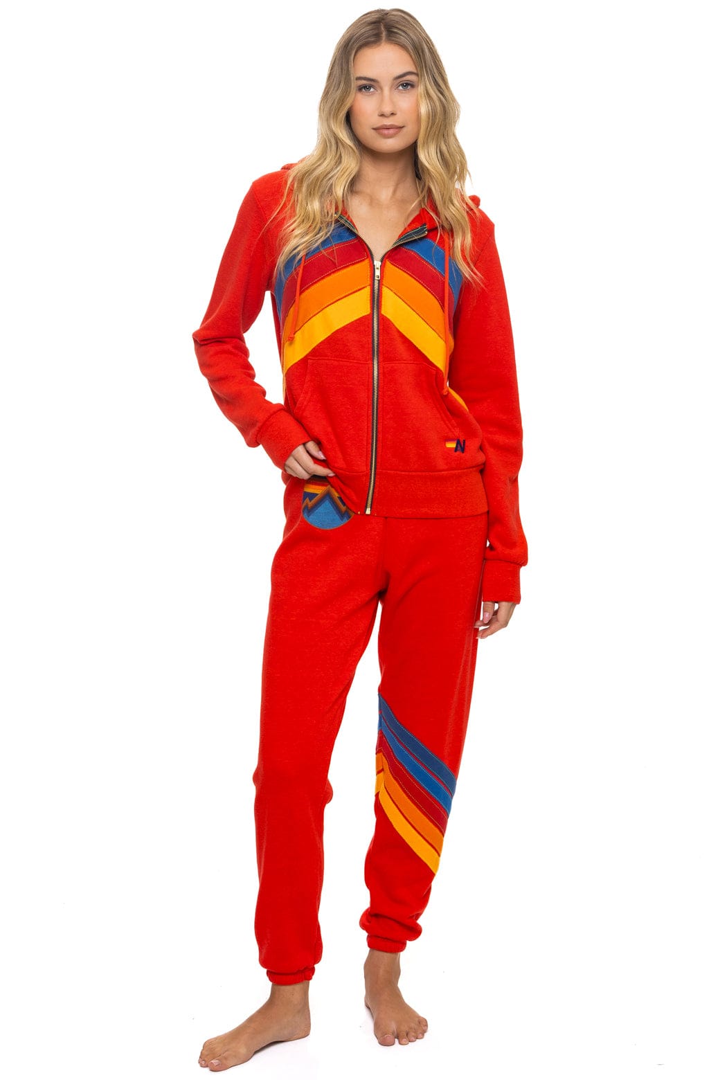 Classic ALL SEASONS CIRCLE CHEVRON SWEATPANTS - RED