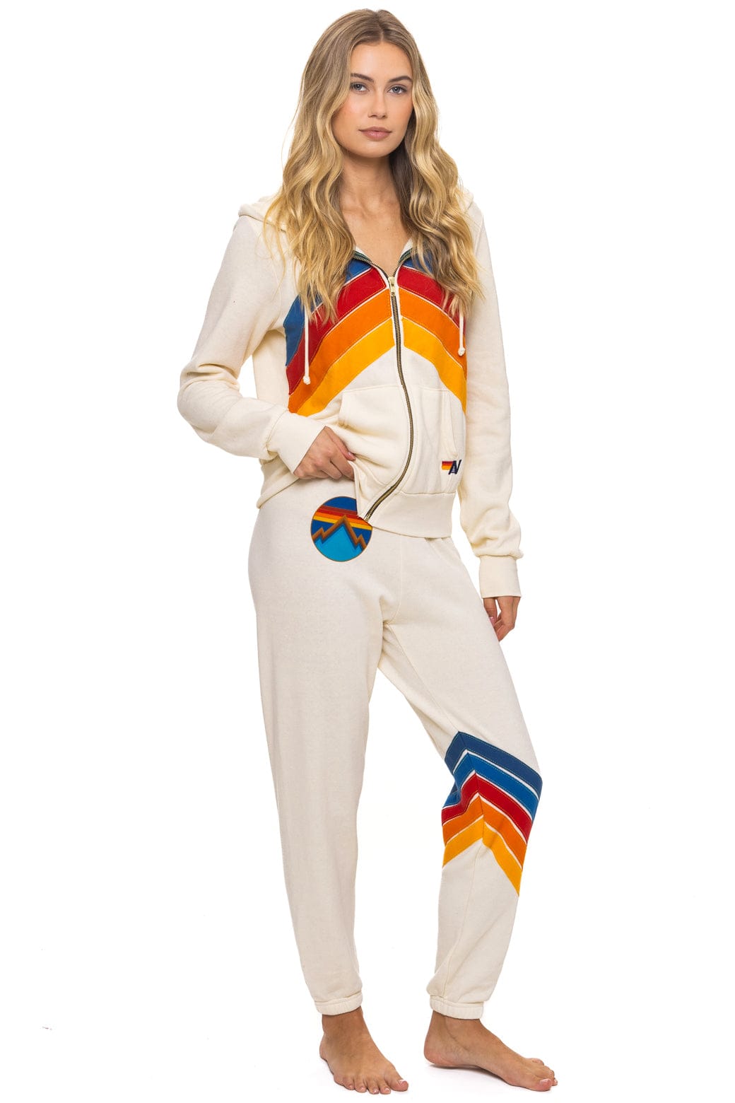 Classic ALL SEASONS CIRCLE CHEVRON SWEATPANTS - VINTAGE WHITE