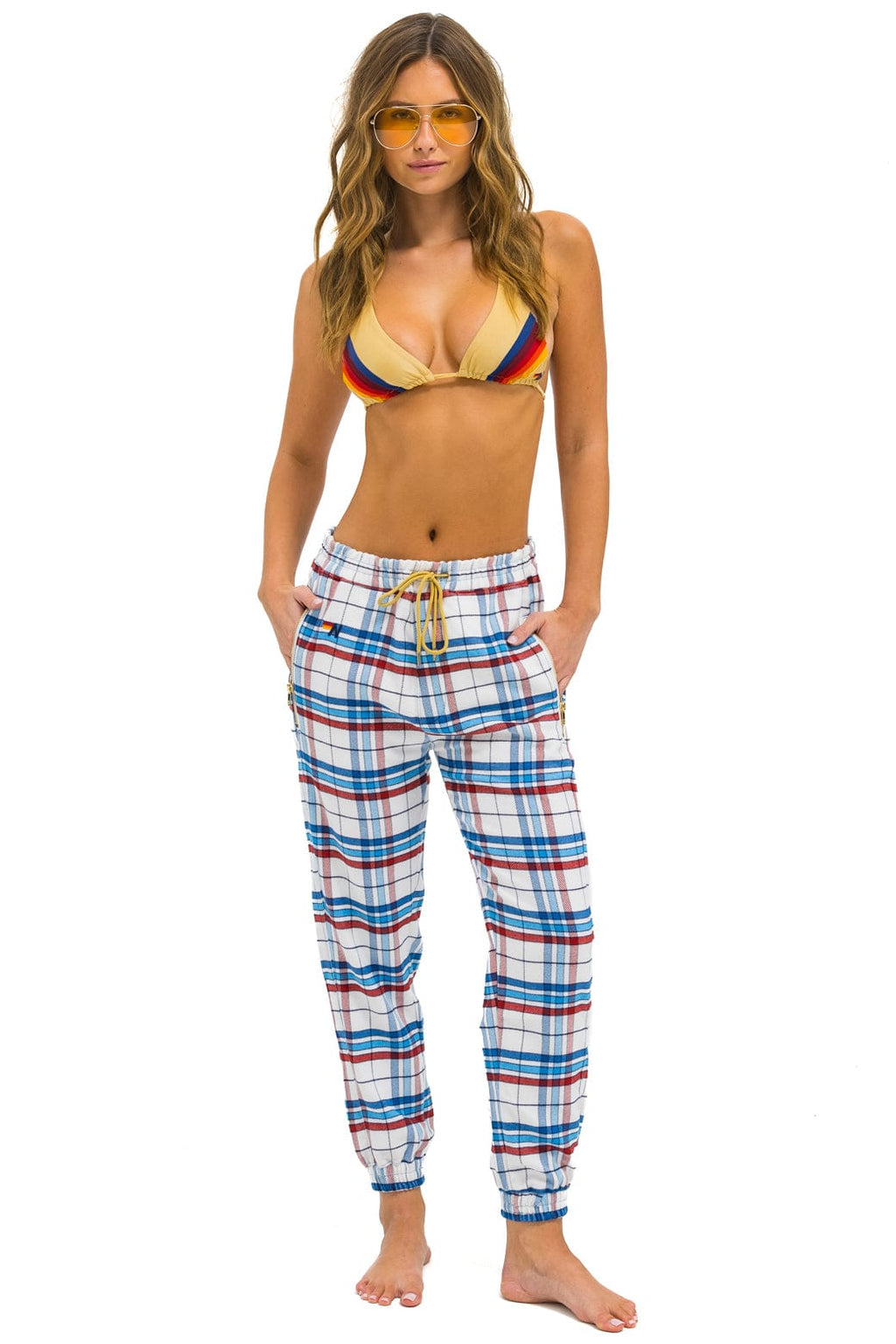 Retro UNISEX PLAID LODGE PANT - MONTAUK PLAID