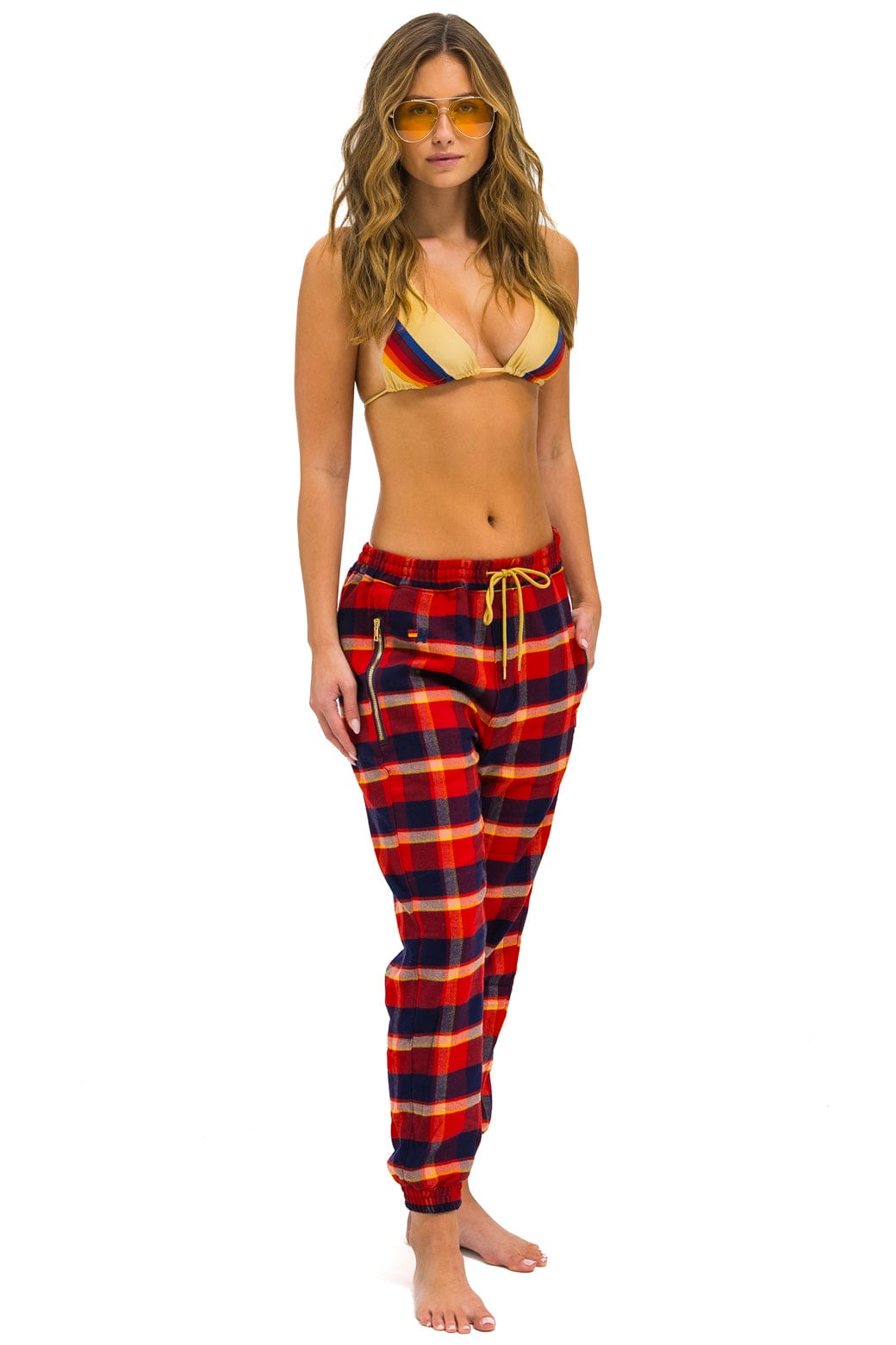 Retro UNISEX PLAID LODGE PANT - RUGBY PLAID