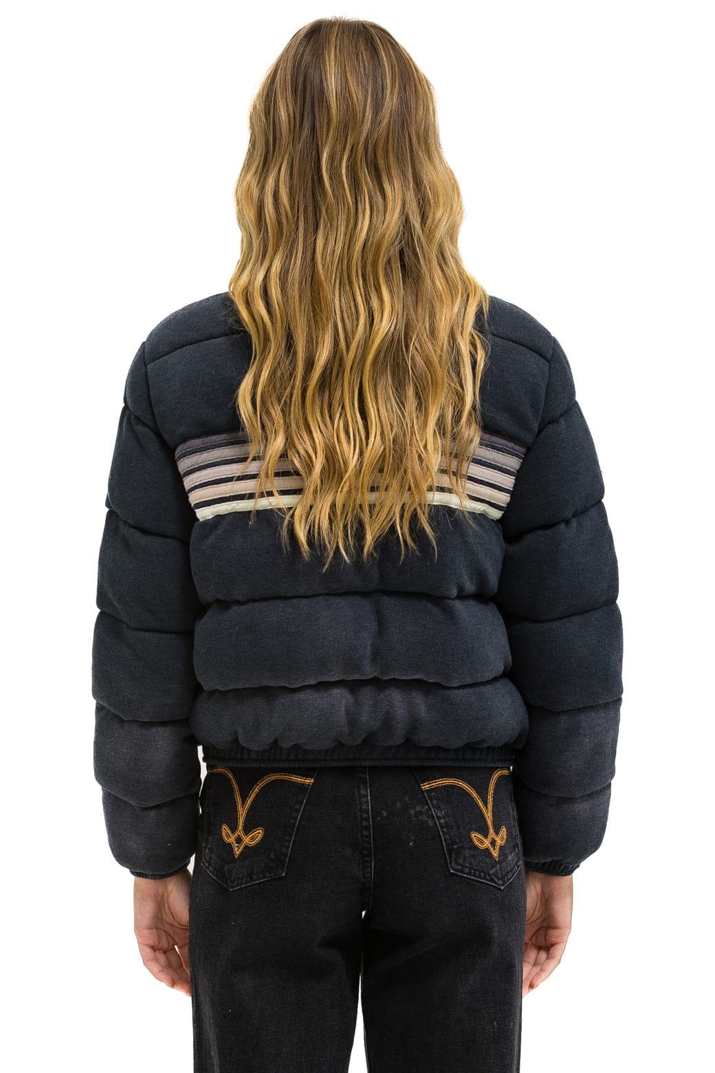Classic 5 STRIPE FADED APRES JACKET - FADED SMOKE