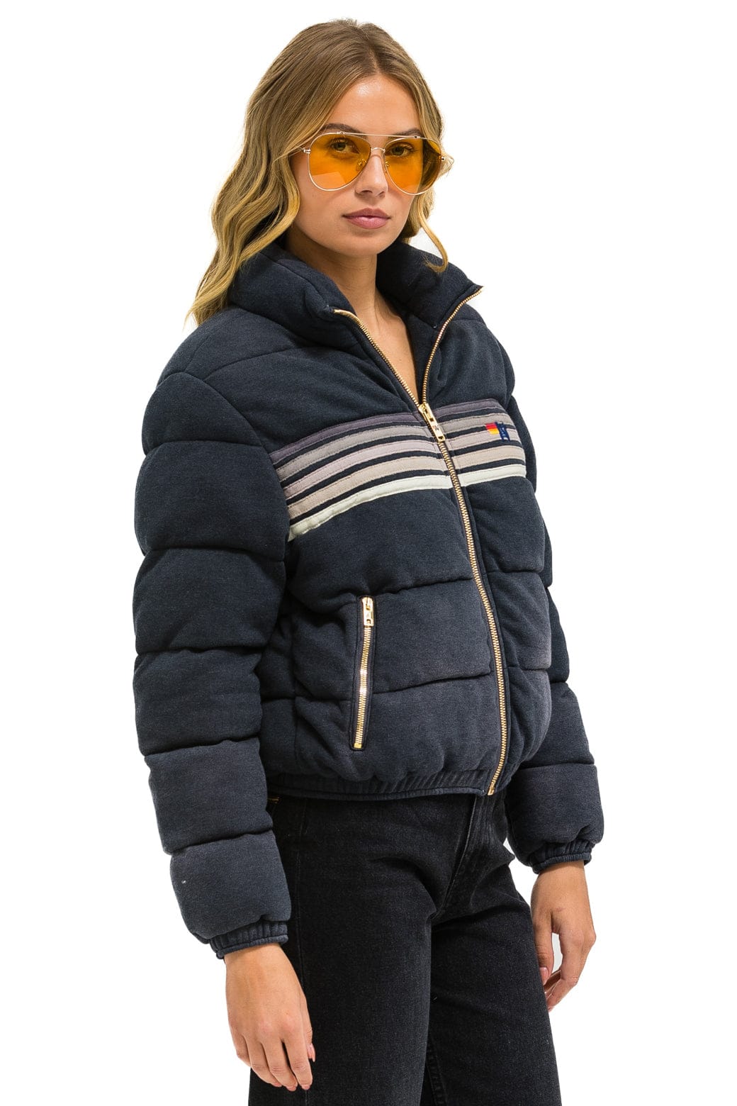 Classic 5 STRIPE FADED APRES JACKET - FADED SMOKE