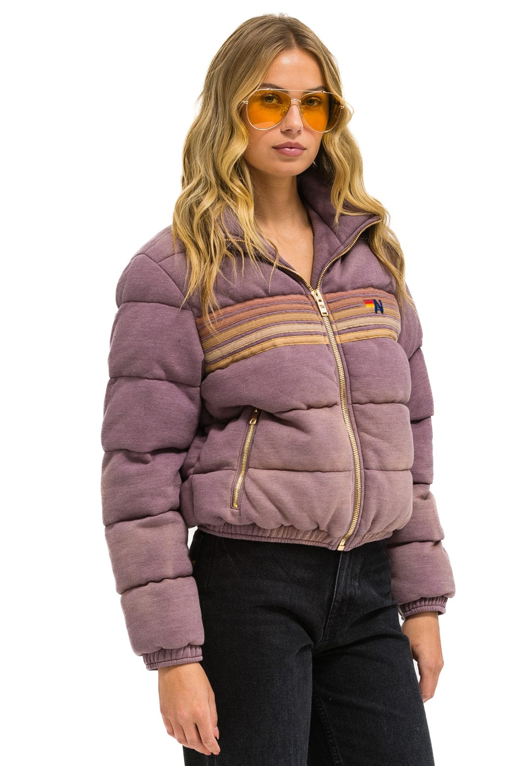 Classic 5 STRIPE FADED APRES JACKET - FADED MOCHA