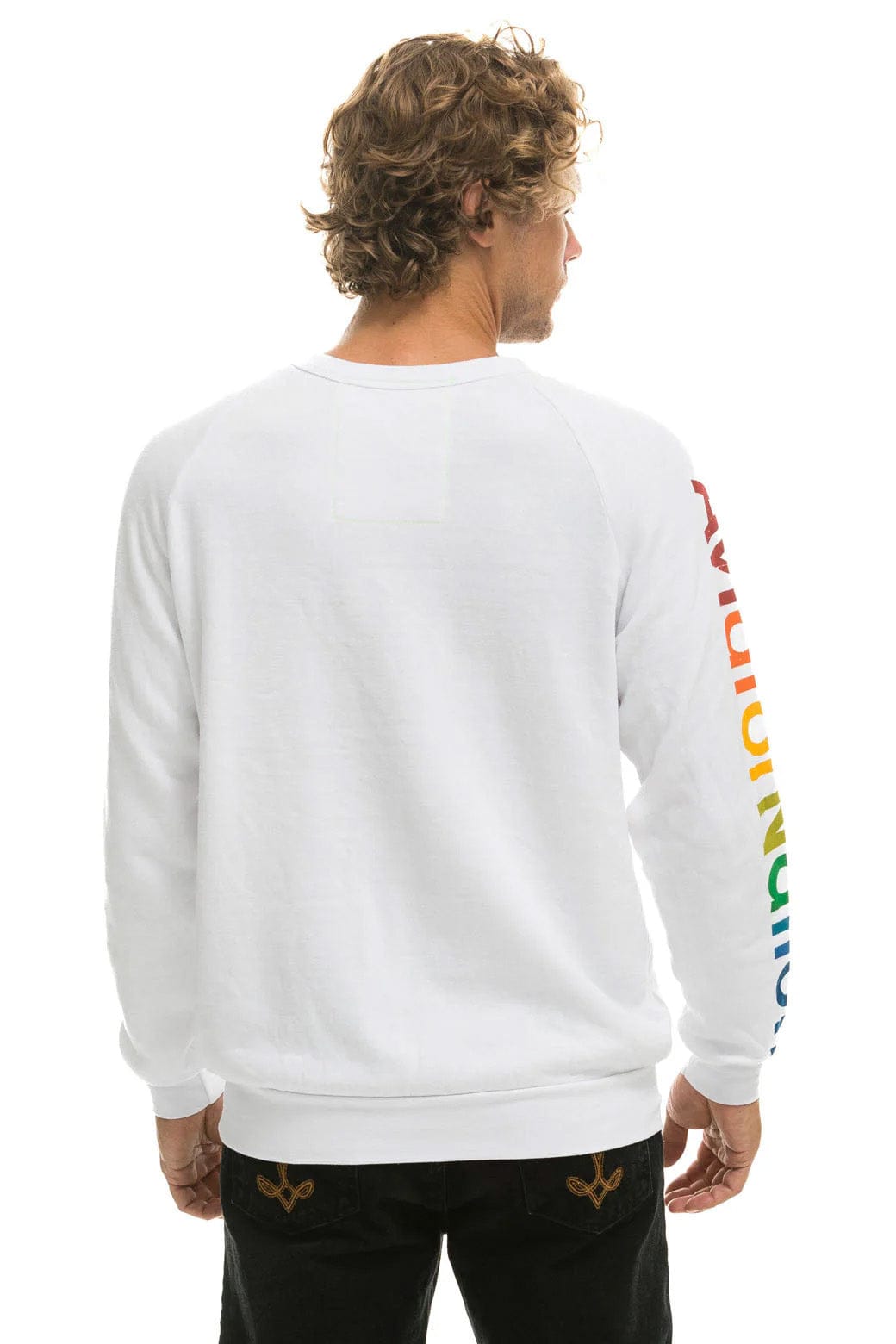 Classic AVIATOR NATION NEW YORK CITY CREW SWEATSHIRT - WHITE