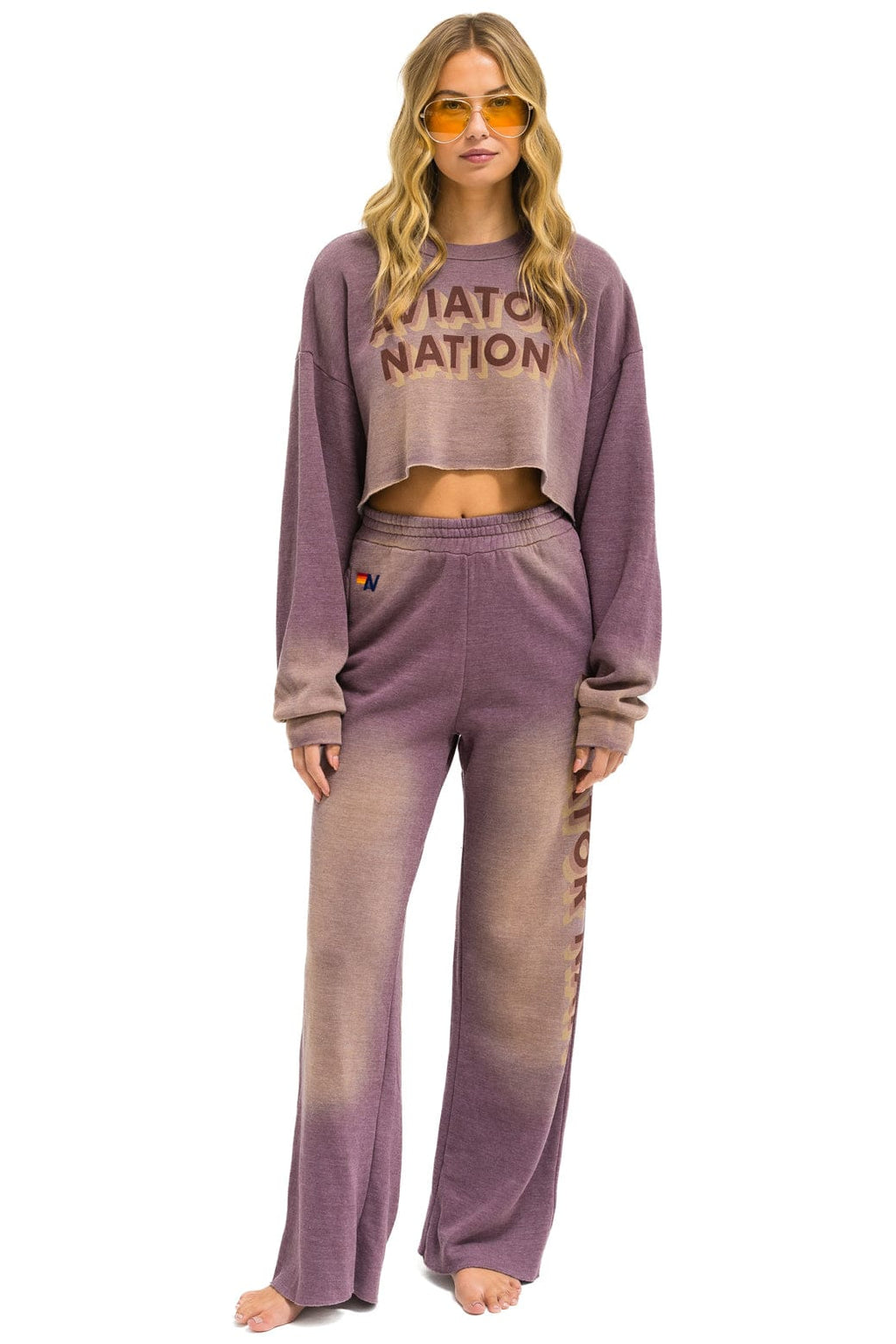 Classic AN 3D WIDE LEG POCKET SWEATPANTS - FADED MOCHA