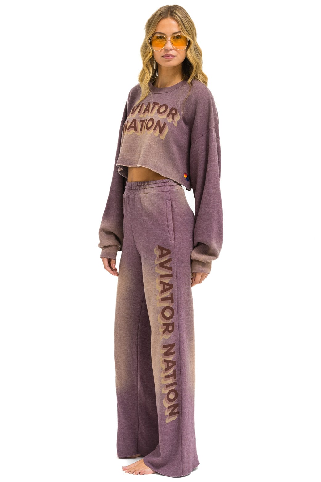 Classic AN 3D WIDE LEG POCKET SWEATPANTS - FADED MOCHA