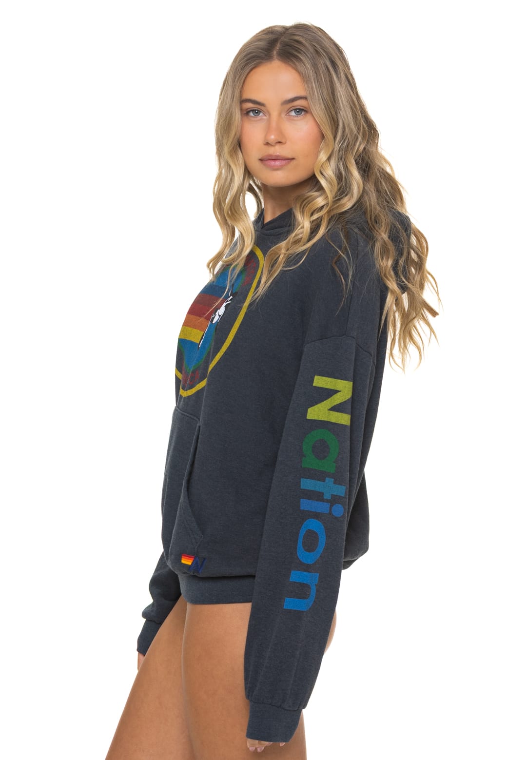 Classic AVIATOR NATION RELAXED VENICE PULLOVER HOODIE - CHARCOAL