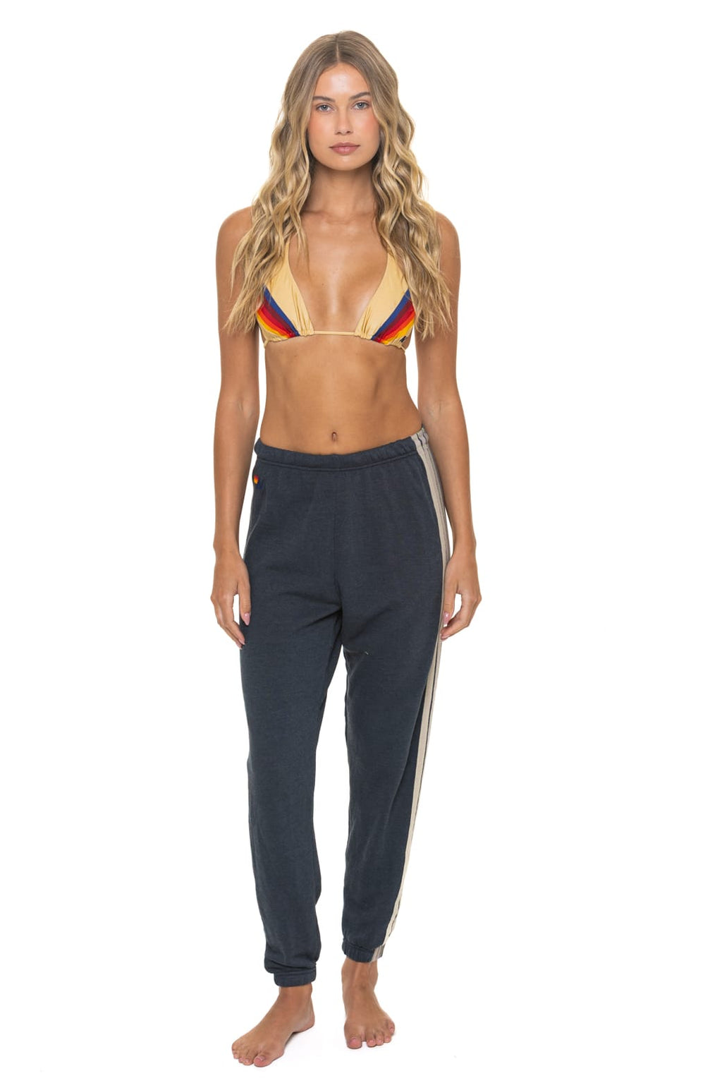 Classic 5 STRIPE SWEATPANTS - CHARCOAL GREY