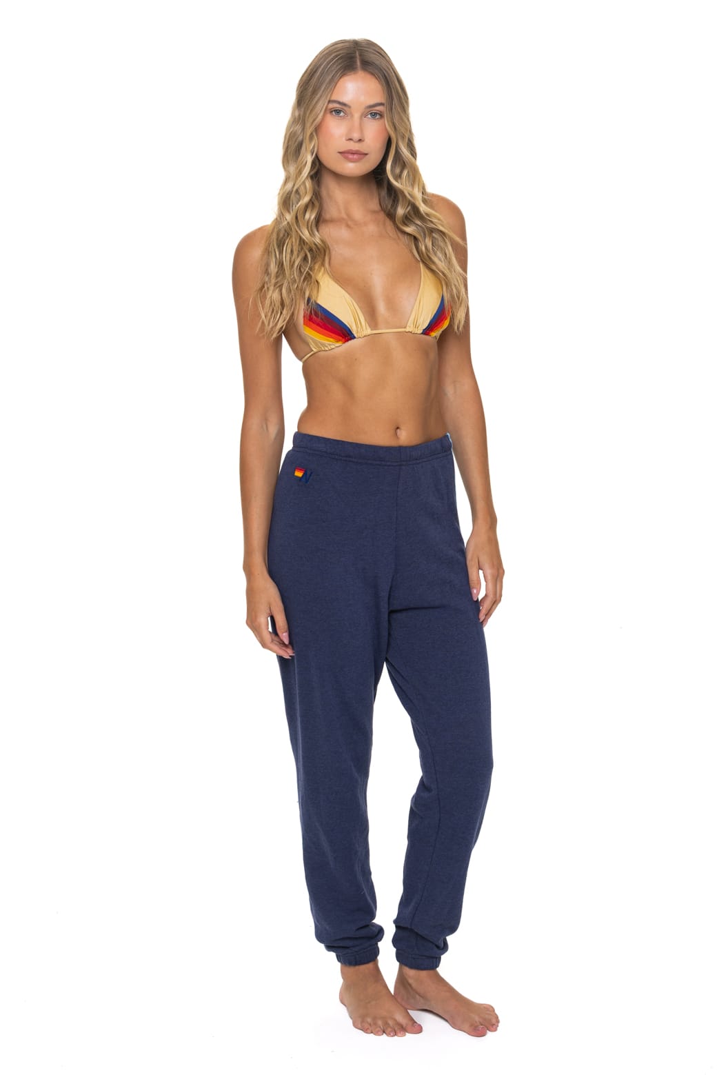 Classic 5 STRIPE SWEATPANTS - NAVY BLUE