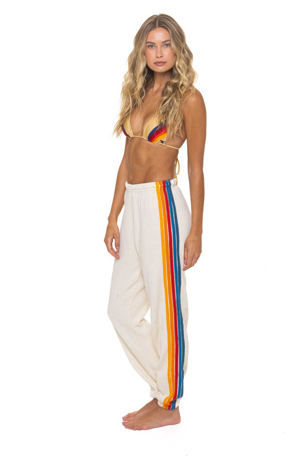 Classic 5 STRIPE SWEATPANTS - VINTAGE WHITE