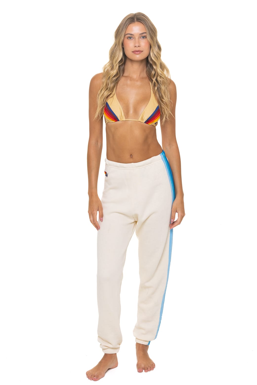 Classic 5 STRIPE SWEATPANTS - VINTAGE WHITE BLUE