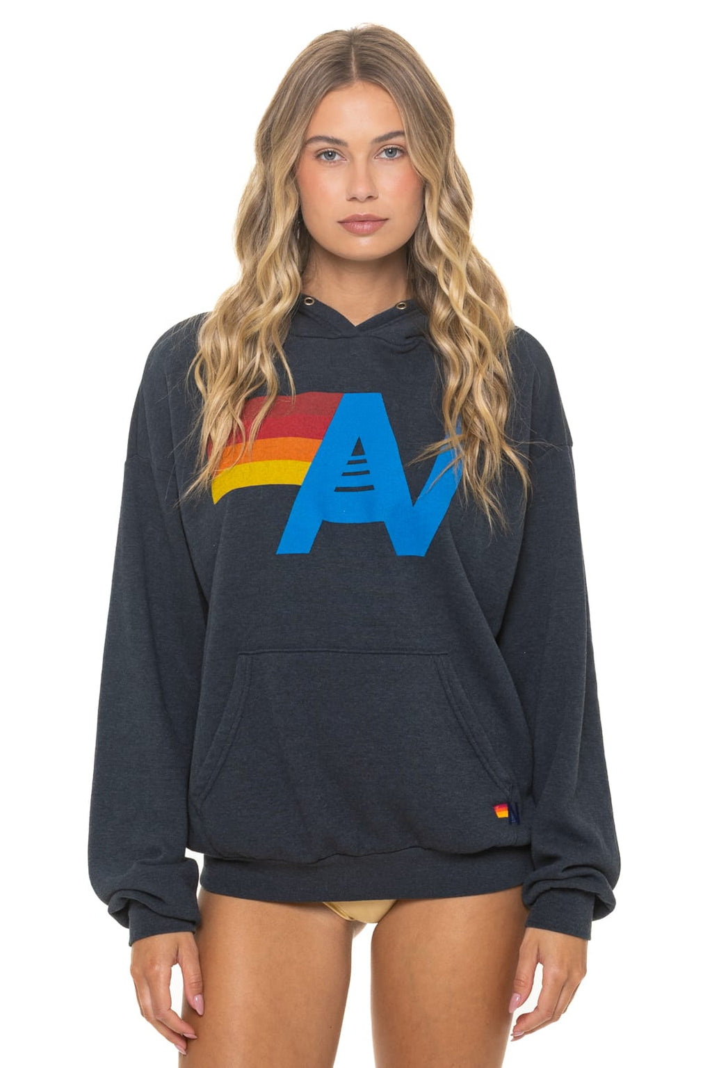 Classic LOGO PULLOVER RELAXED HOODIE - CHARCOAL
