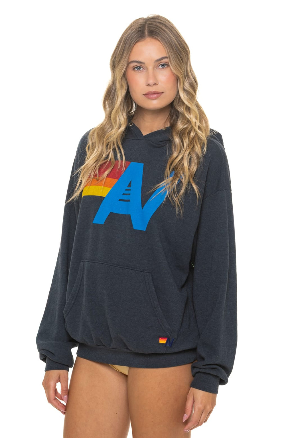 Classic LOGO PULLOVER RELAXED HOODIE - CHARCOAL