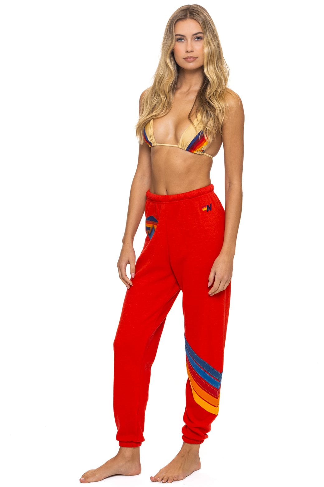 Classic ALL SEASONS CIRCLE CHEVRON SWEATPANTS - RED