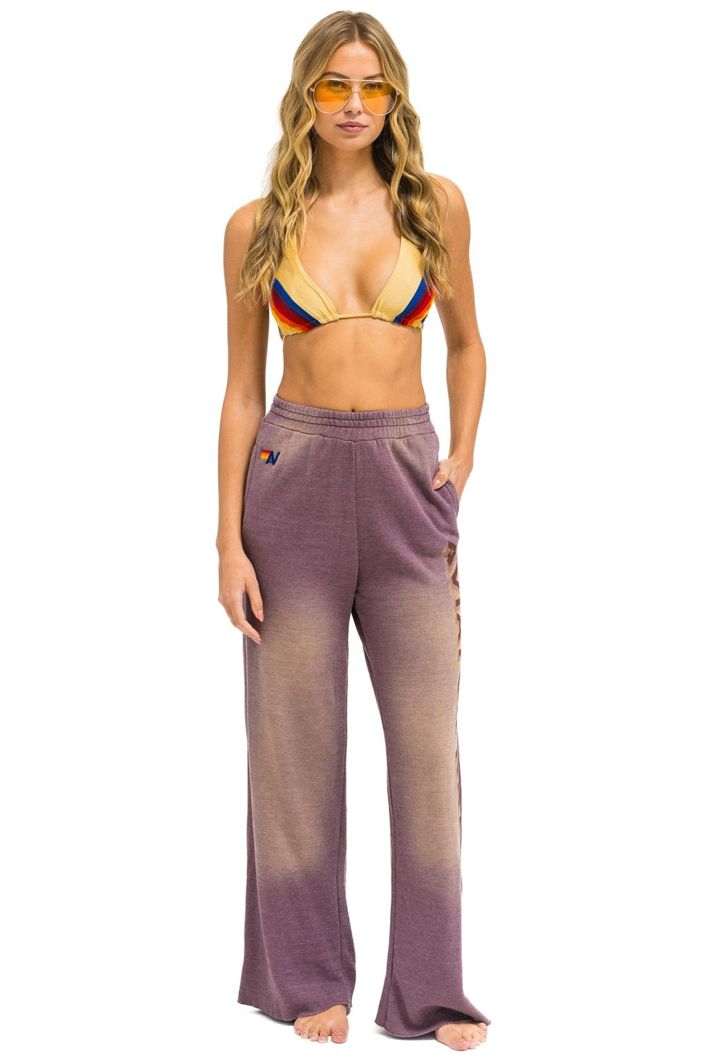 Classic AN 3D WIDE LEG POCKET SWEATPANTS - FADED MOCHA