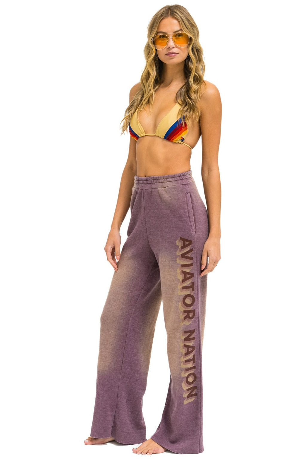 Classic AN 3D WIDE LEG POCKET SWEATPANTS - FADED MOCHA