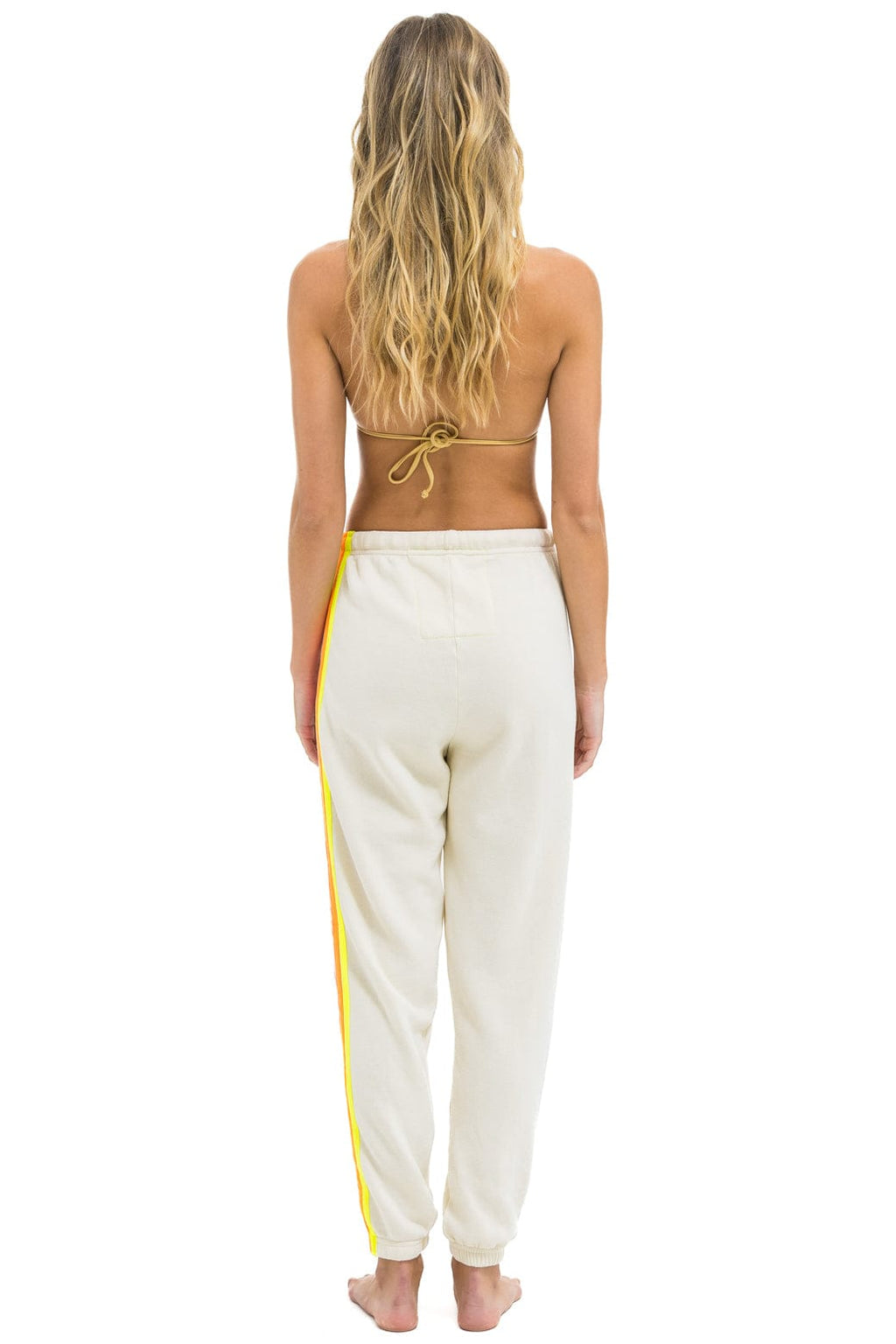 Classic 5 STRIPE SWEATPANTS - VINTAGE WHITE NEON