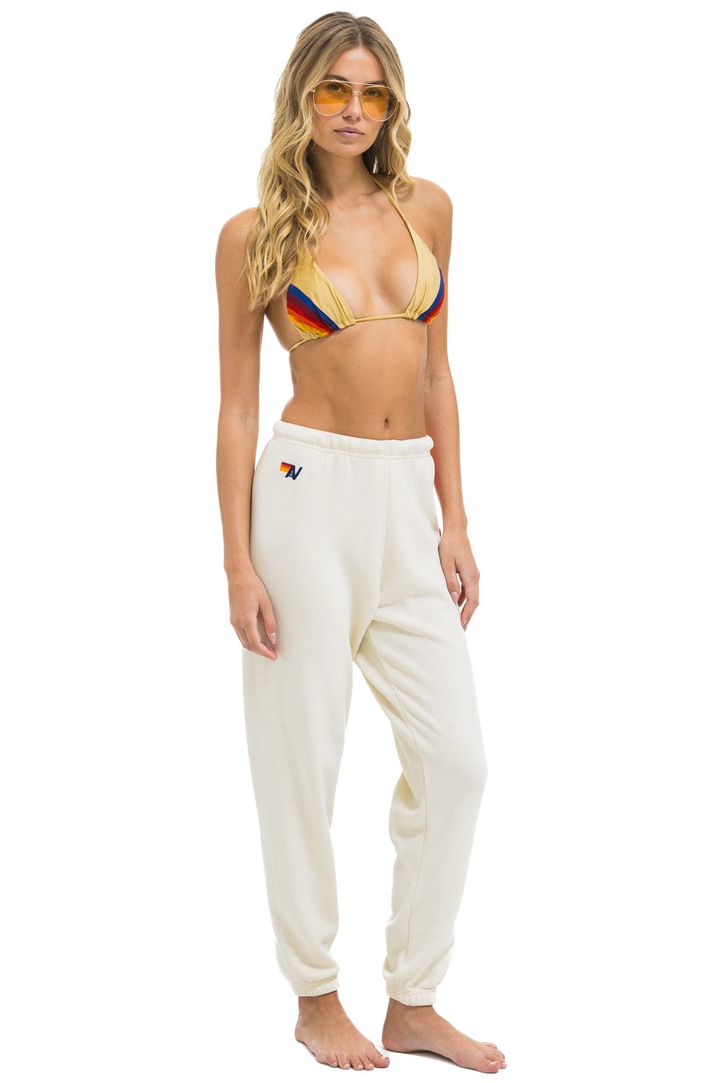 Classic 5 STRIPE SWEATPANTS - VINTAGE WHITE NEON