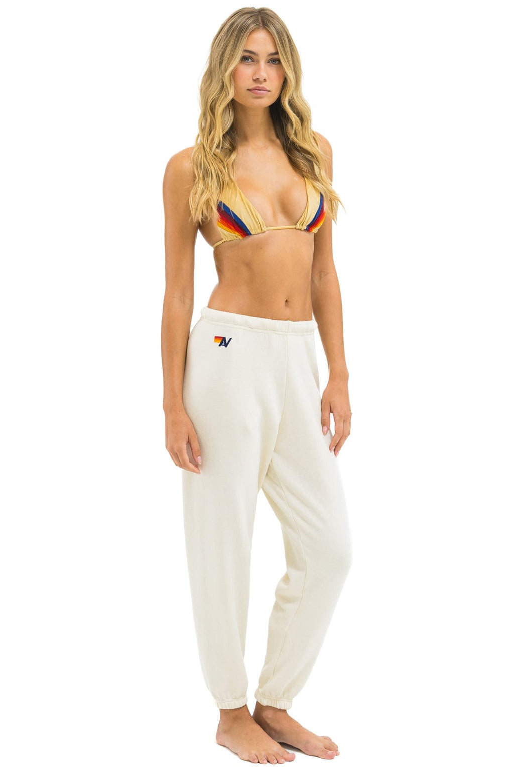 Classic 5 STRIPE SWEATPANTS - VINTAGE WHITE WHITE GREY