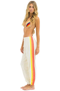 Classic 5 STRIPE SWEATPANTS - VINTAGE WHITE WHITE NEON