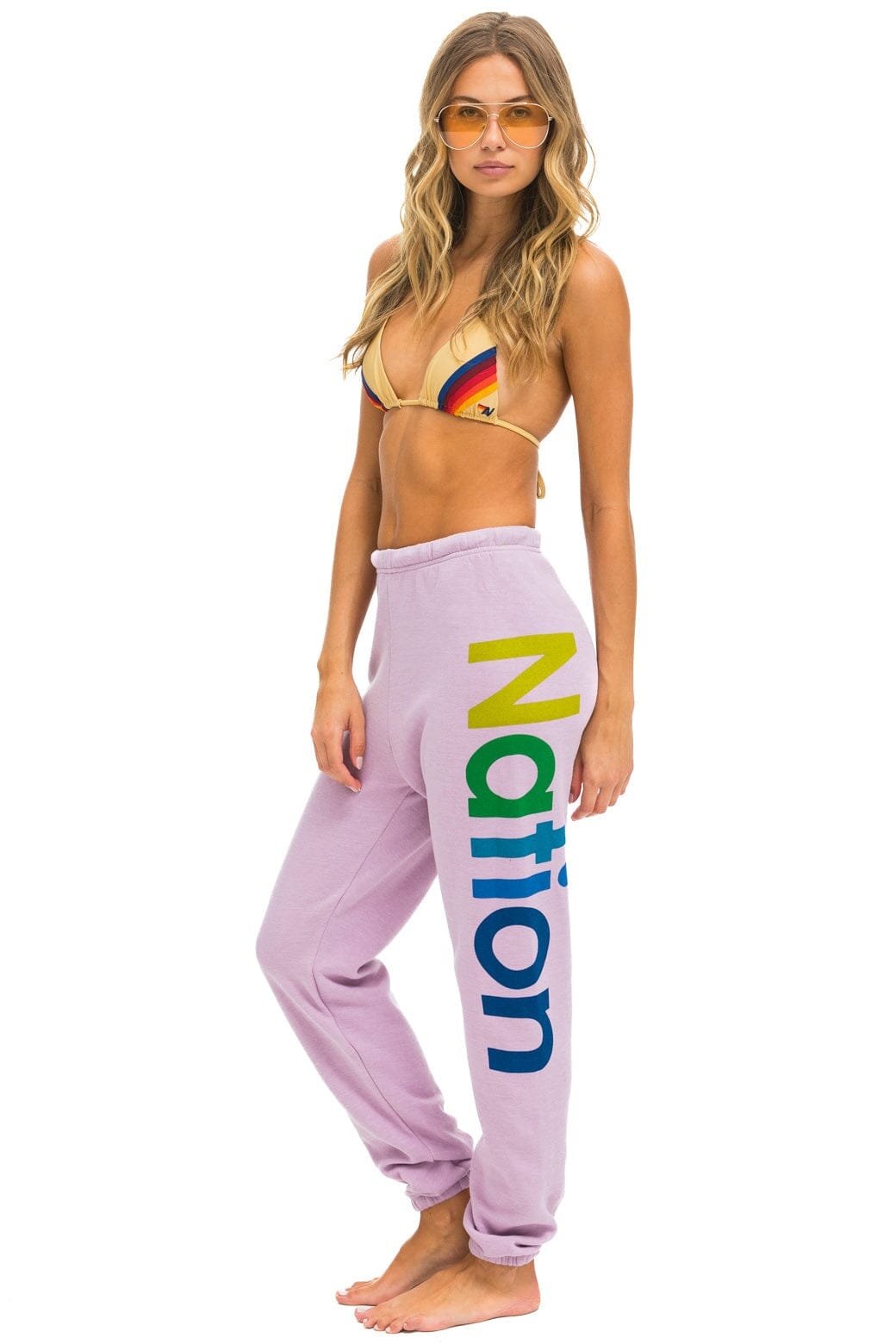 Classic AVIATOR NATION 2 SWEATPANTS - MAUVE