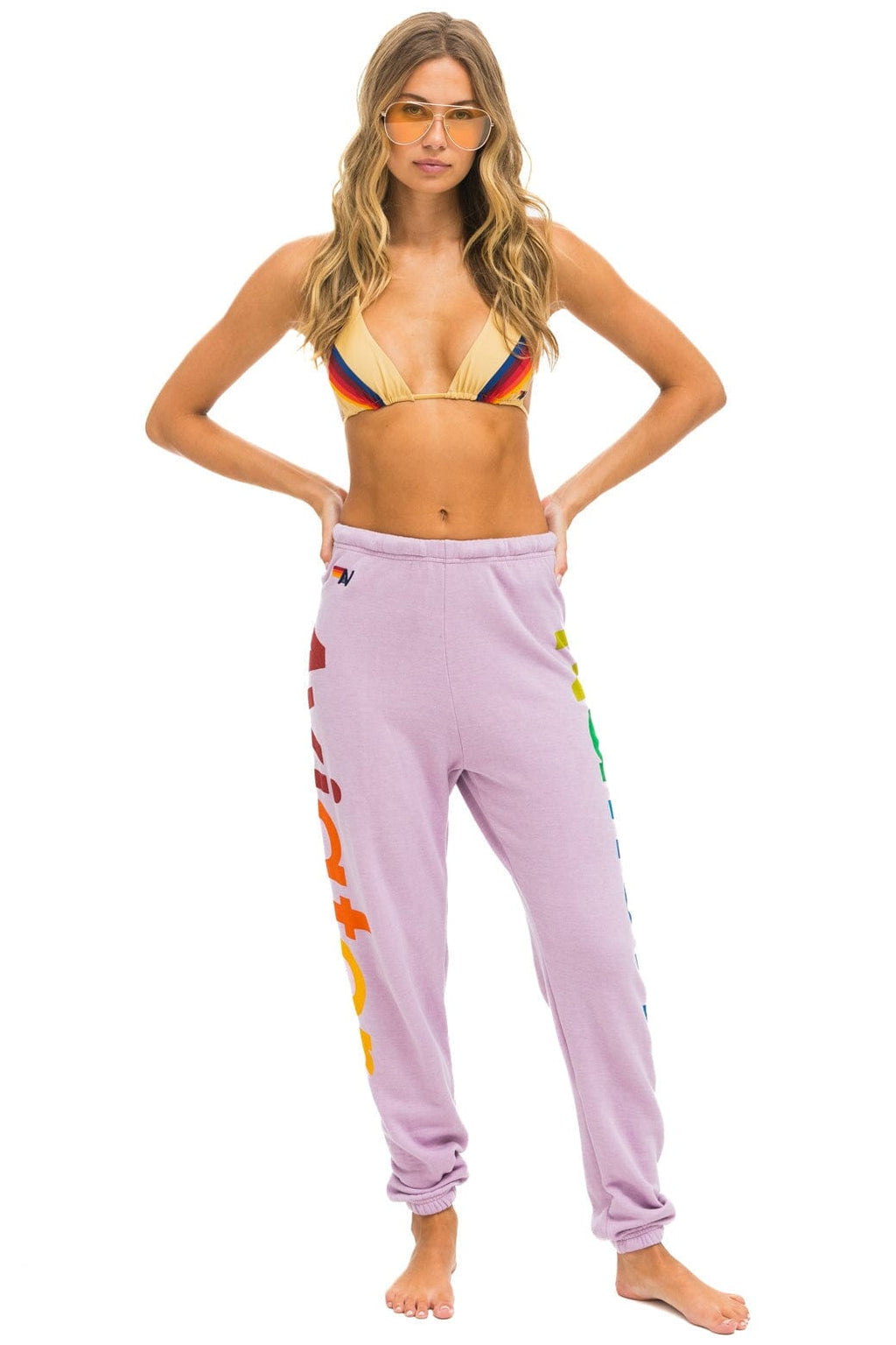 Classic AVIATOR NATION 2 SWEATPANTS - MAUVE