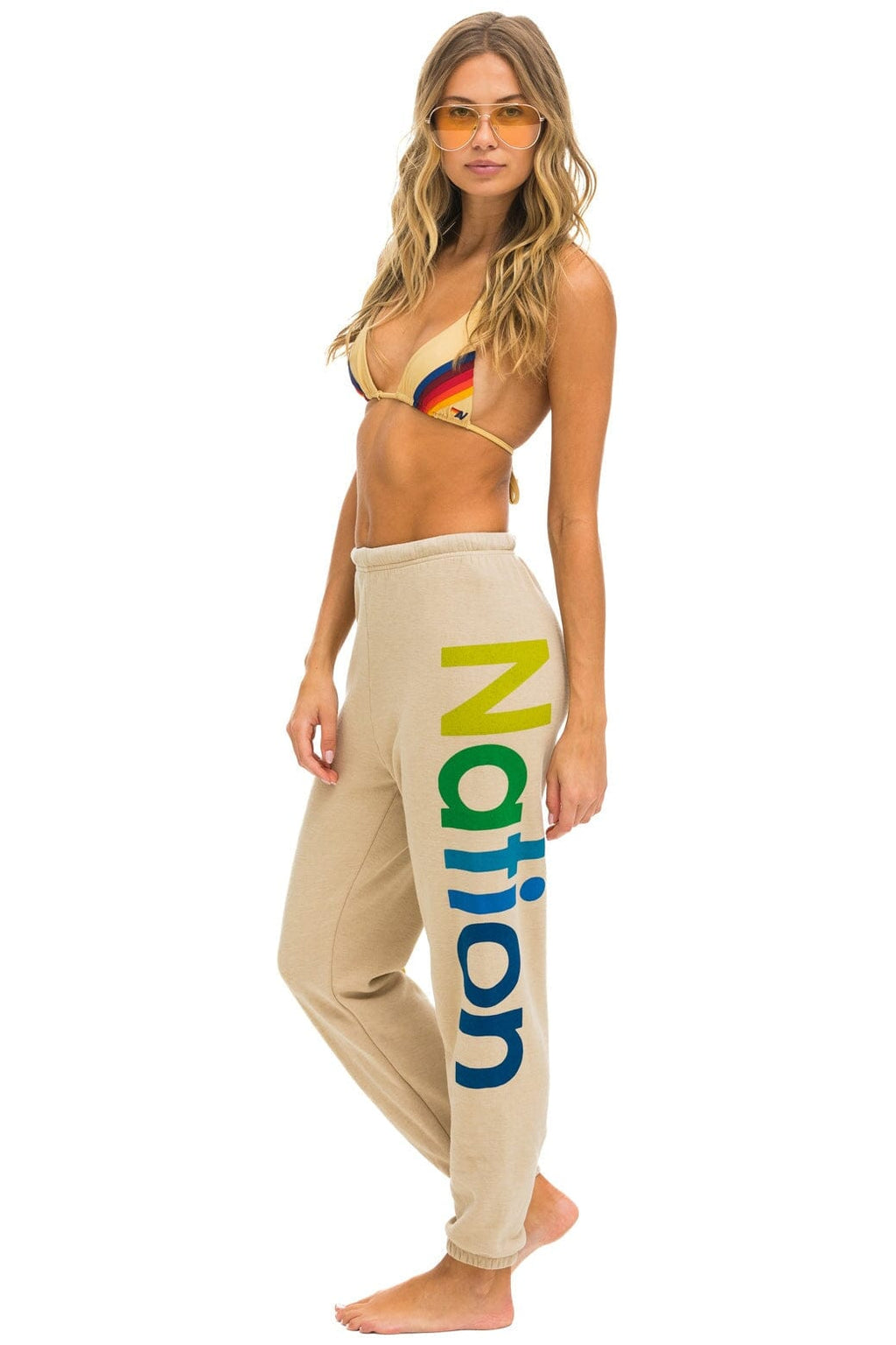 Classic AVIATOR NATION 2 SWEATPANTS - SAND