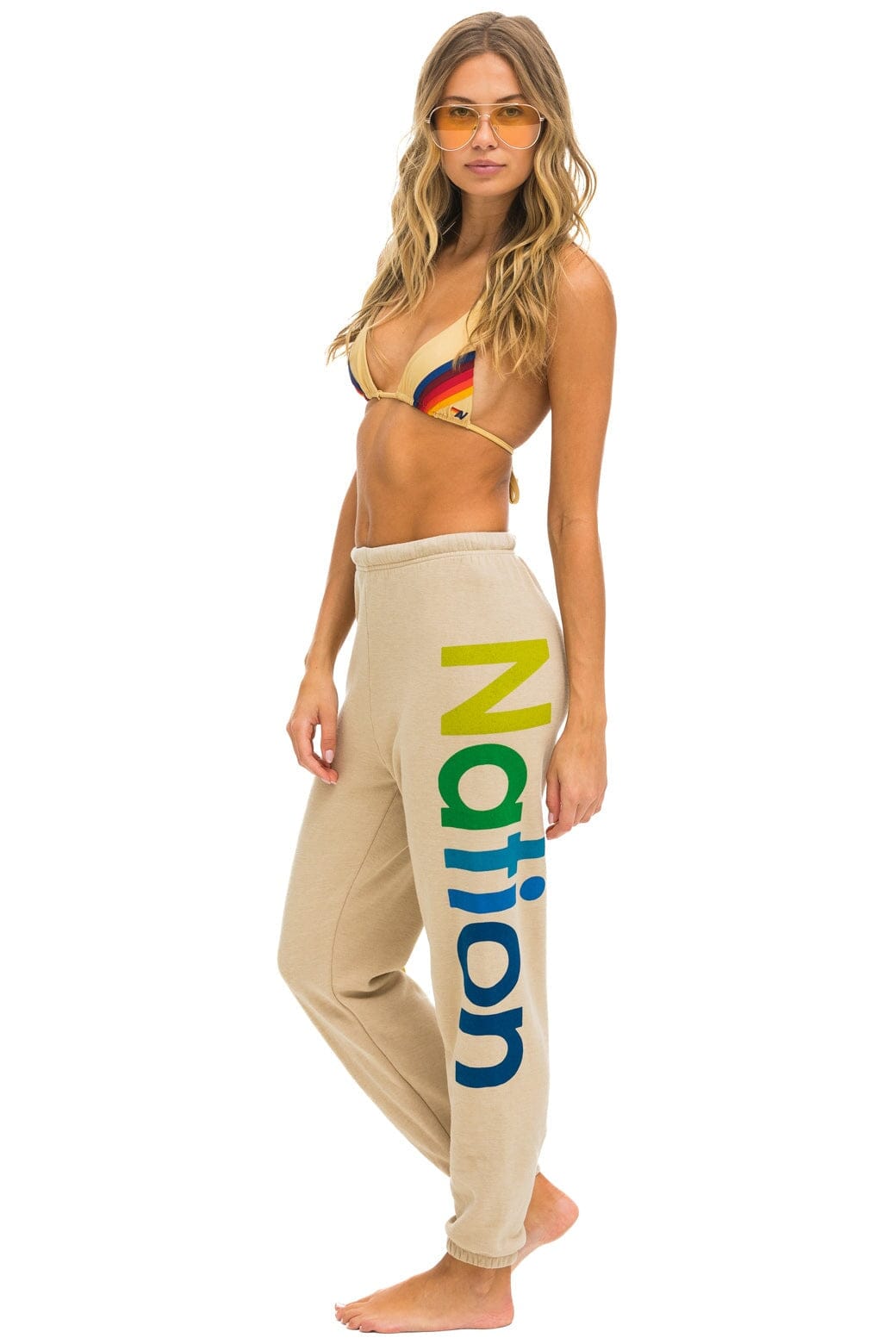 Classic AVIATOR NATION 2 SWEATPANTS - SAND
