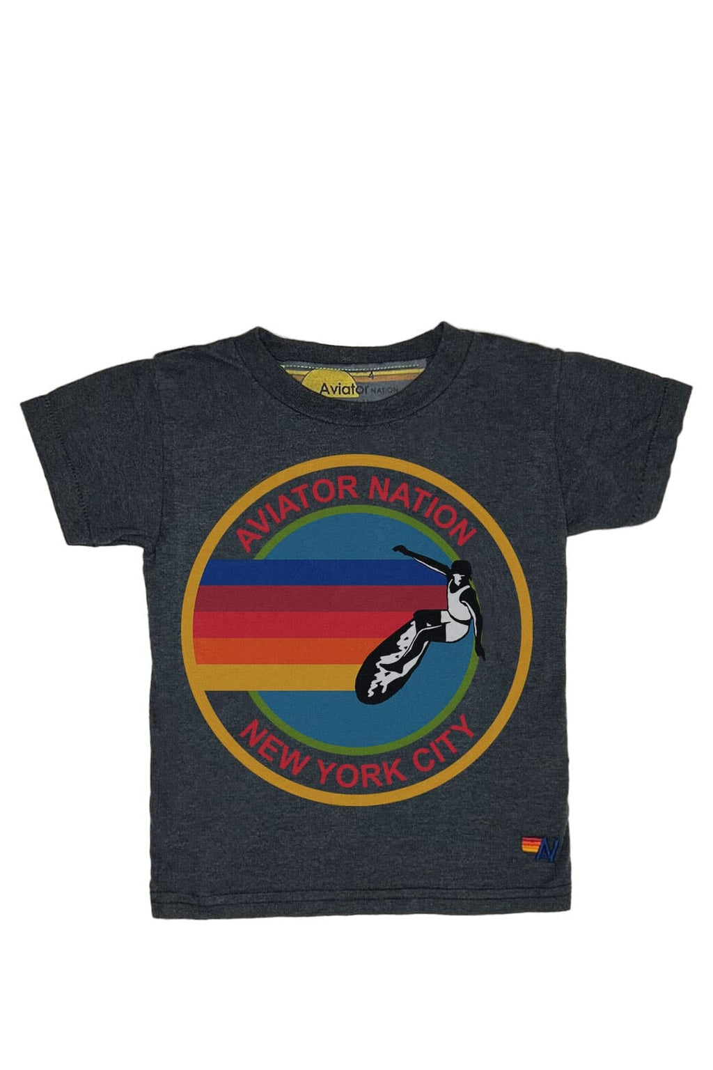 Classic KIDS AVIATOR NATION NEW YORK CITY TEE - CHARCOAL