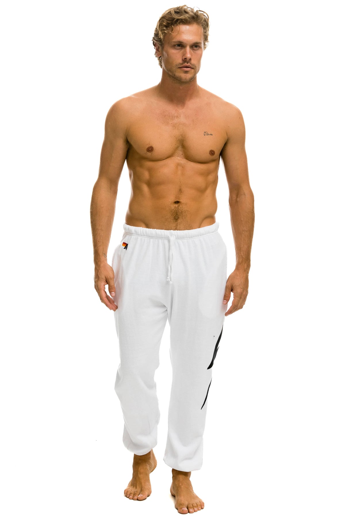 Classic BOLT STITCH SWEATPANTS - WHITE BLACK