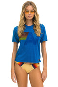 Retro LOGO BOYFRIEND TEE - OCEAN