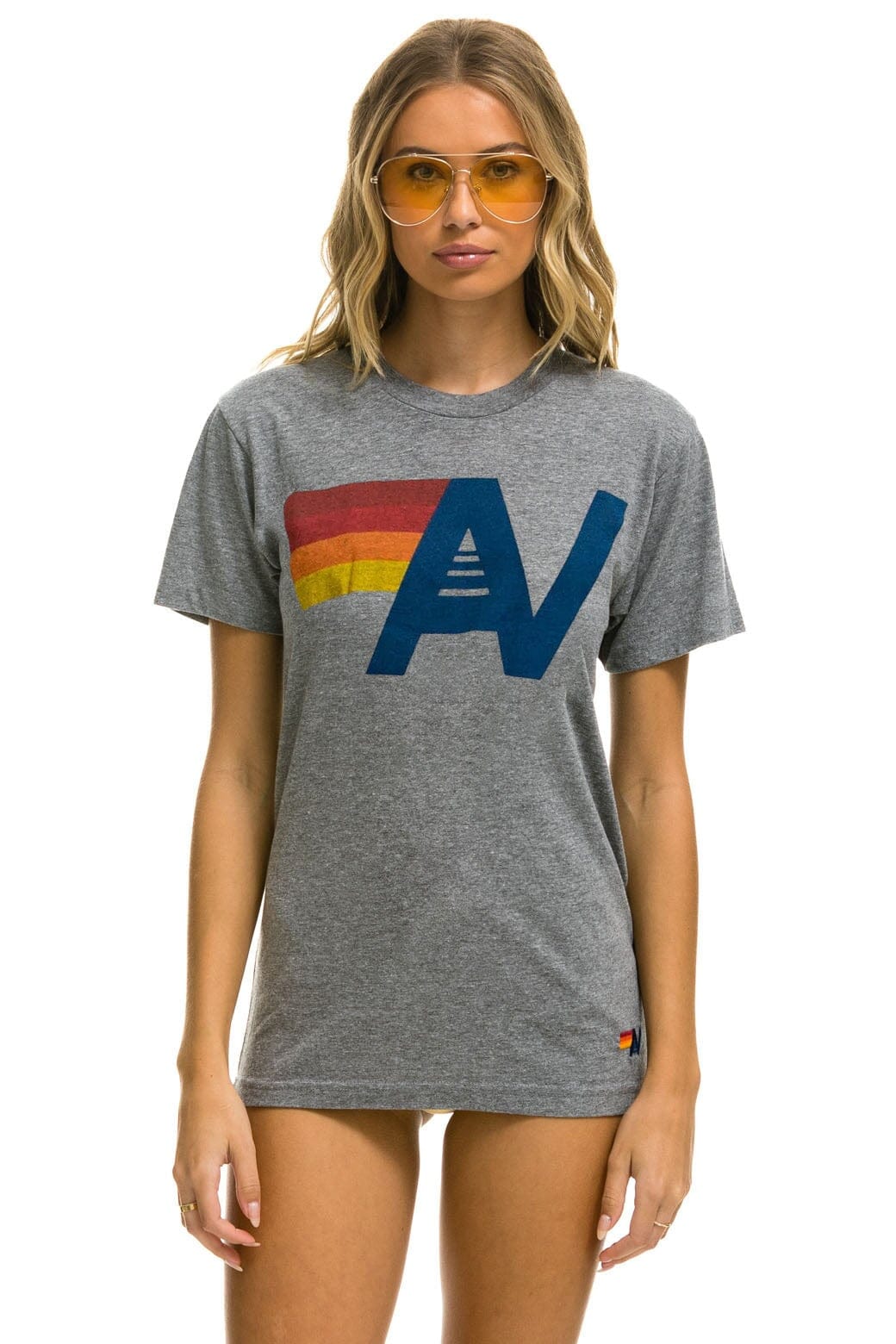 Retro LOGO TEE - HEATHER GREY