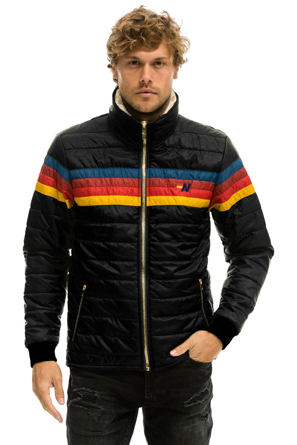 Classic 4 STRIPE JACKET - BLACK