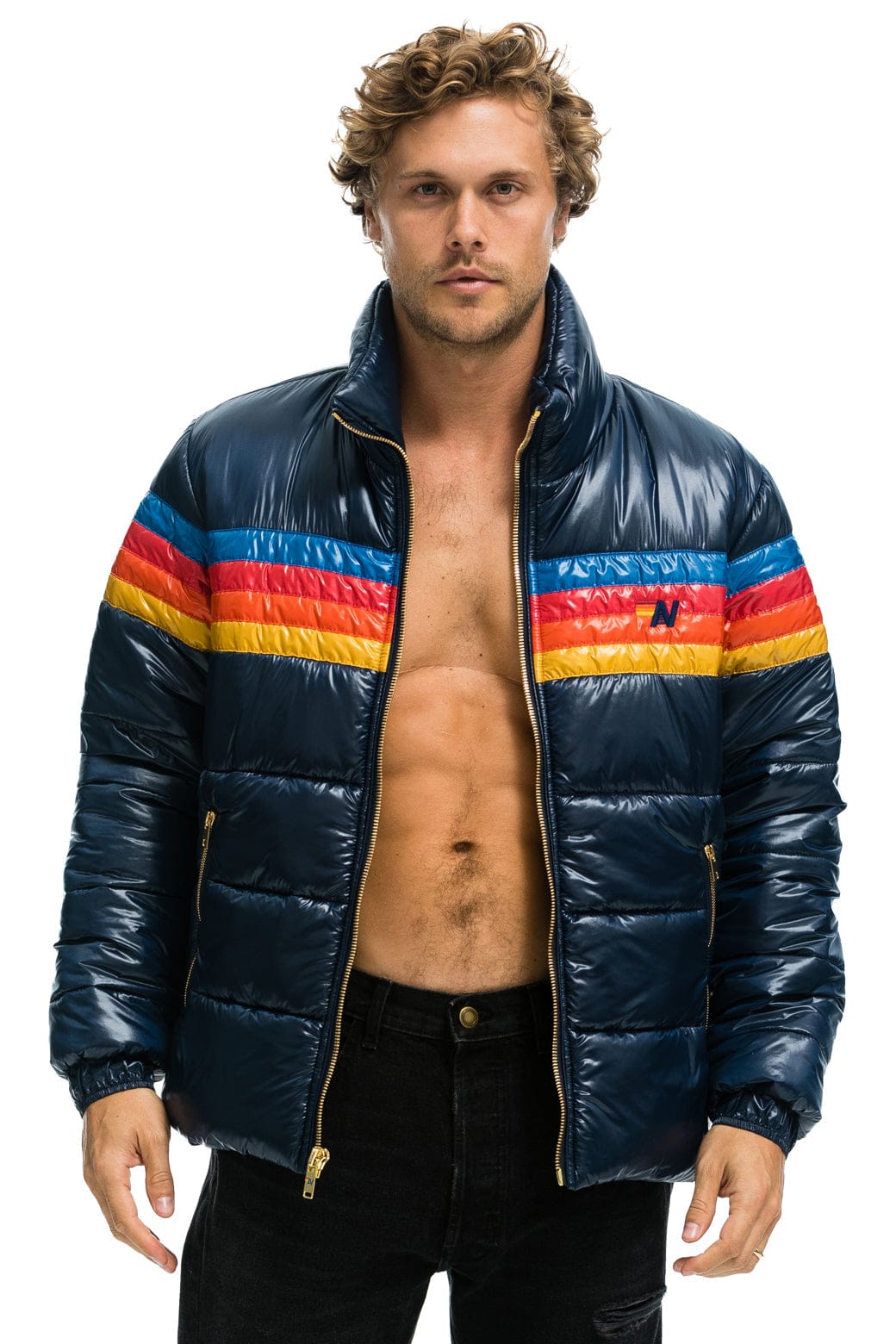 Classic 4 STRIPE LUXE TRAVELER JACKET - GLOSSY DEEP BLUE