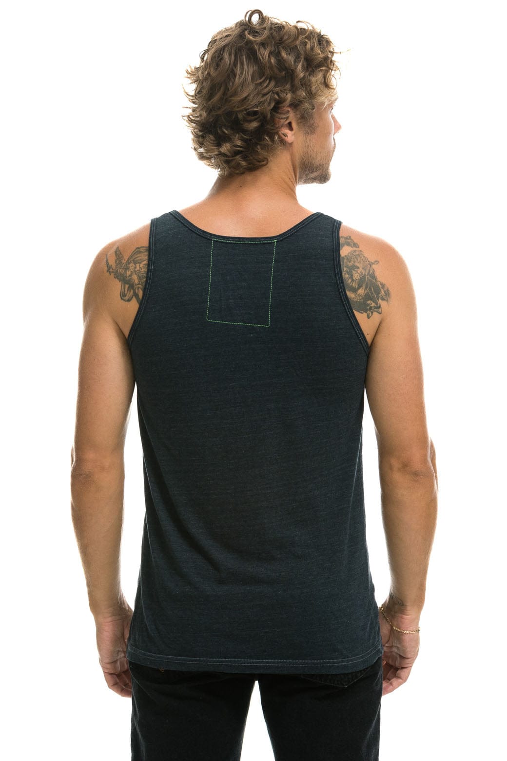 Retro MENS AVIATOR NATION VENICE TANK - CHARCOAL