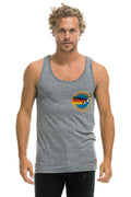 Retro MENS AVIATOR NATION VENICE TANK - HEATHER GREY