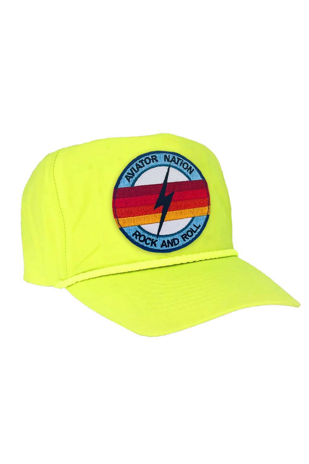 Retro ROCK AND ROLL BOLT - VINTAGE NYLON TRUCKER HAT
