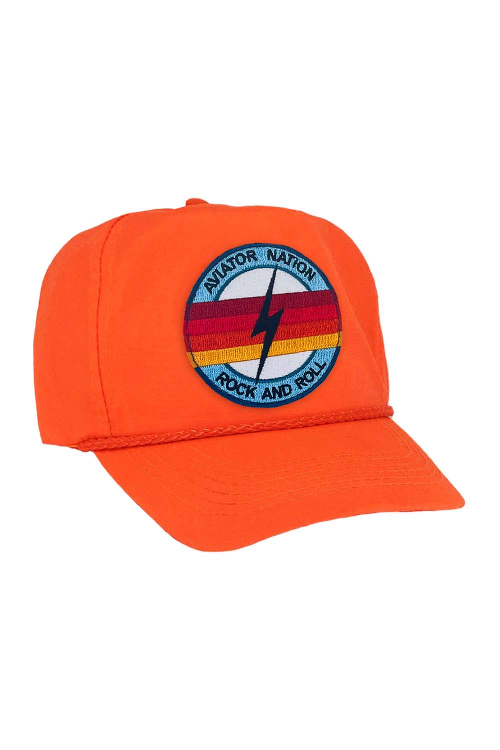 Retro ROCK AND ROLL BOLT - VINTAGE NYLON TRUCKER HAT