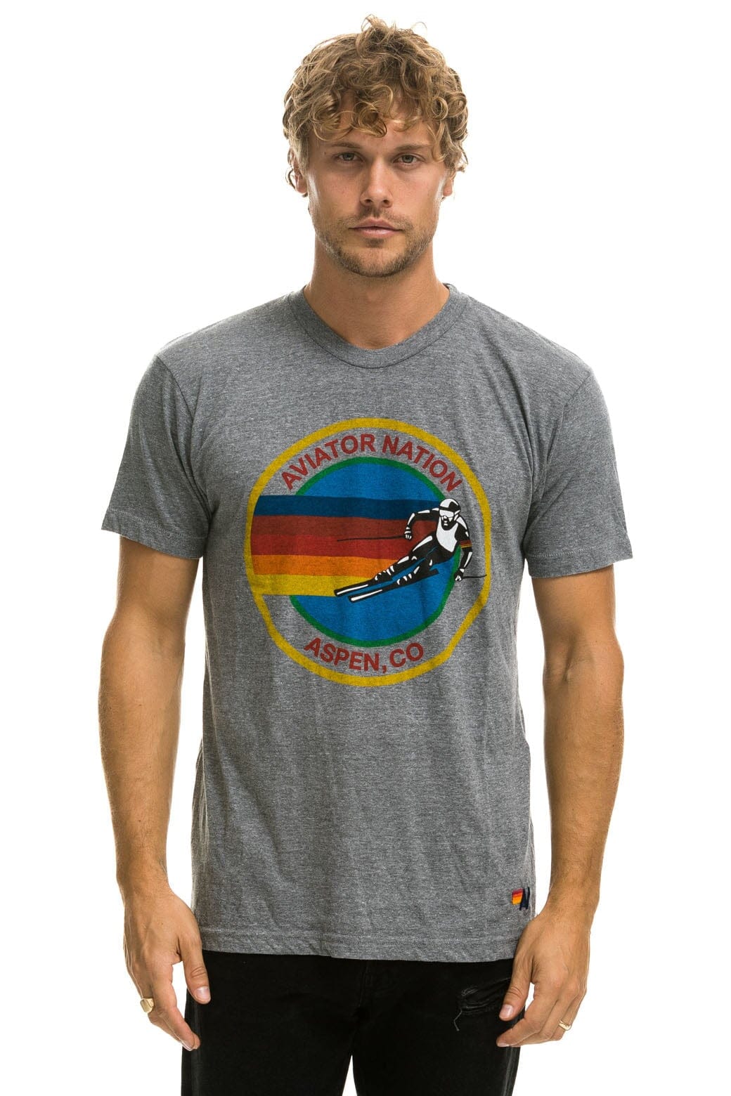 Retro SIGNATURE ASPEN TEE - HEATHER GREY