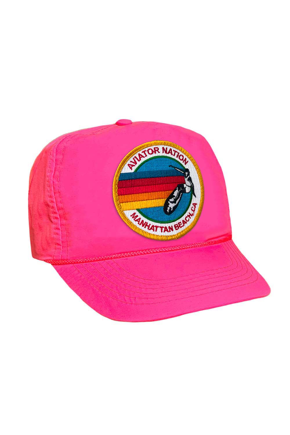 Retro SIGNATURE MANHATTAN BEACH VINTAGE NYLON TRUCKER HAT