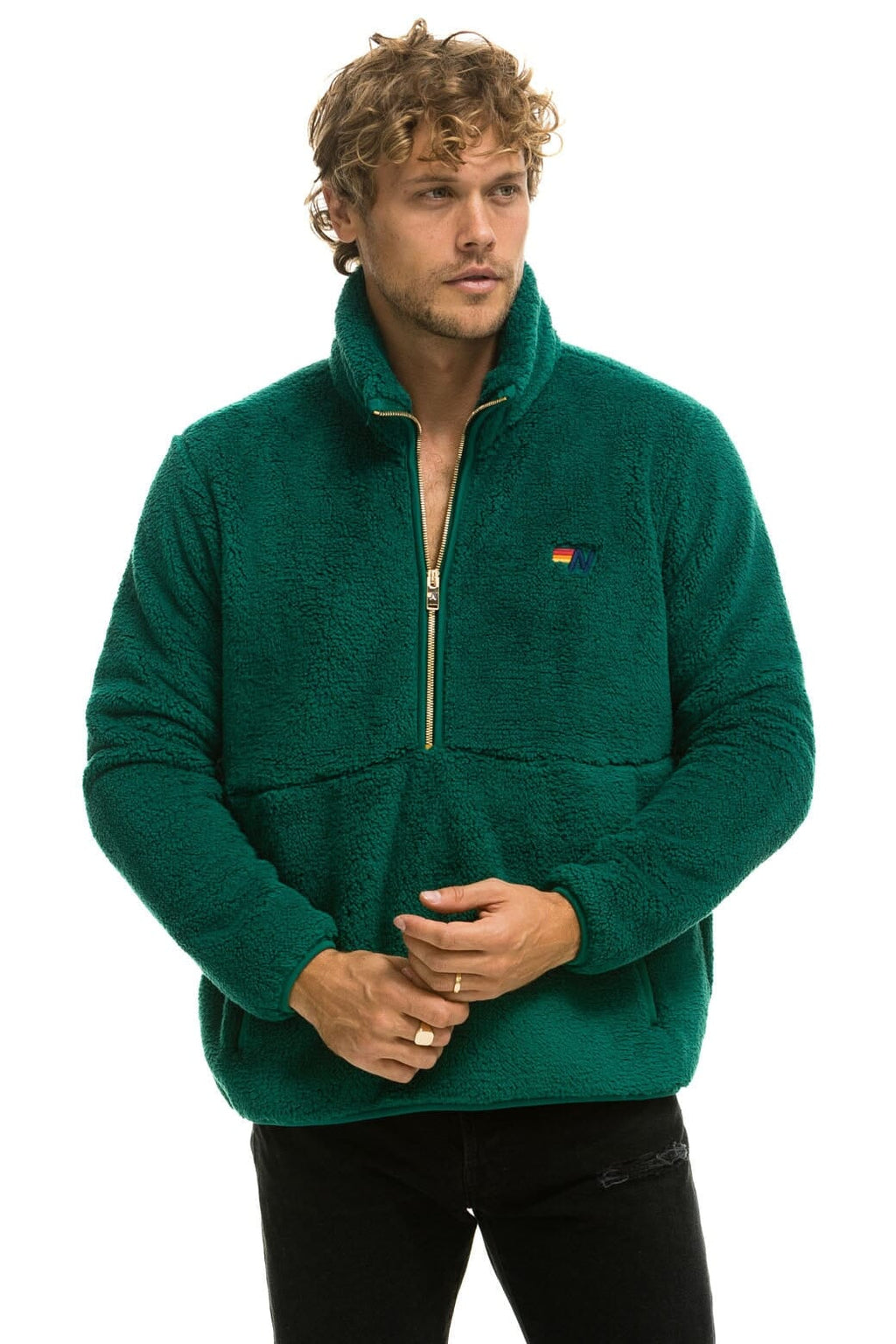 Retro TEDDY UNISEX HALF ZIP JACKET - AMAZON