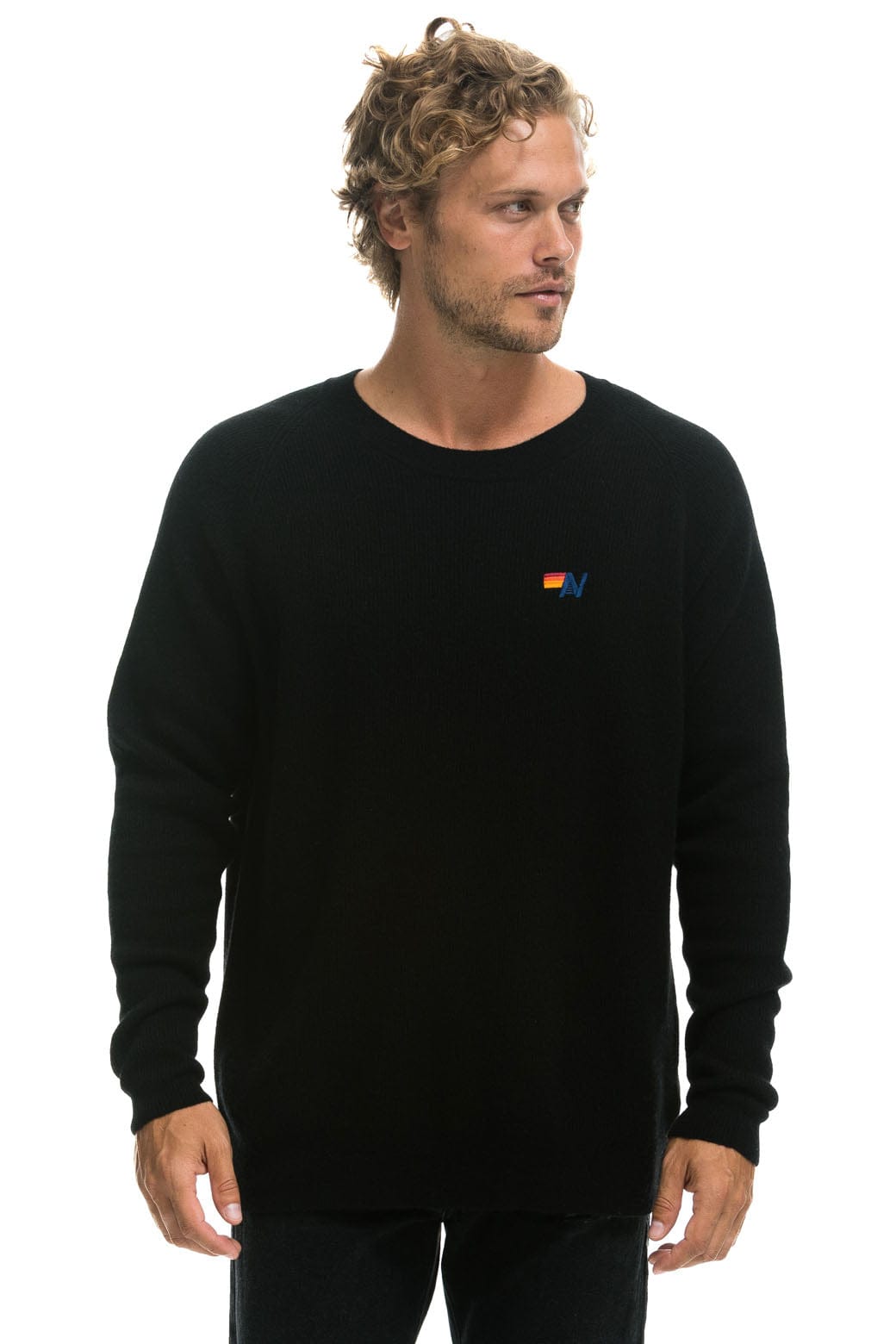 Retro VINTAGE CABIN 2 UNISEX CASHMERE SWEATER - BLACK